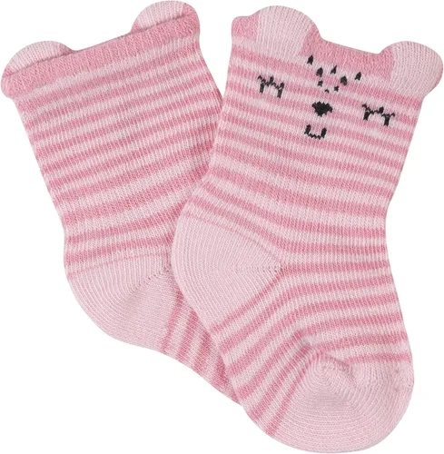 Miniatura 2 de Gerber Calcetines unisex para bebé, 6 pares a prueba de moños, rosa (Leopard PINK)
