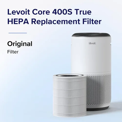 Miniatura 3 de LEVOIT Core 400S Filtro de repuesto para purificador de aire, 1 paquete, filtro de repuesto para purificador de aire blanco y LV-H132, prefiltro
