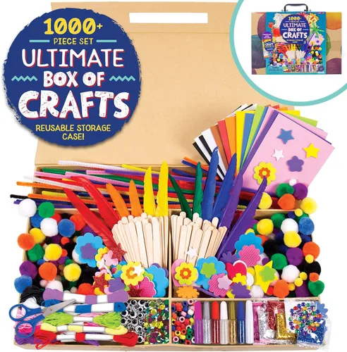 Miniatura 12 de Made By Me Ultimate - Caja de manualidades, actividades de arte y manualidades, juego de 1000 piezas, estuche de almacenamiento, ideal para artes