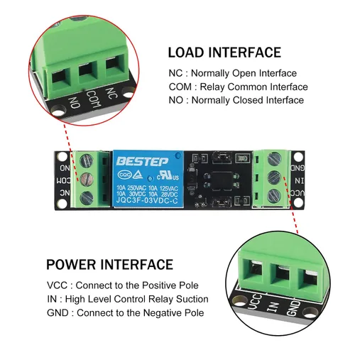 Miniatura 3 de AITRIP Paquete de 8 módulos de interruptor de alimentación de relé de 3 V 1 canal con optoacoplador opto aislamiento disparador de alto nivel
