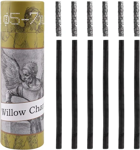 Palitos de carbón de sauce, carbón de sauce natural para artistas, principiantes o niños de todos los niveles de habilidad, ideales para dibujar,