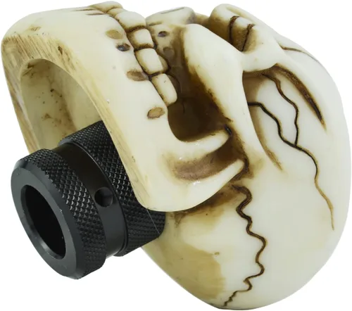 Miniatura 5 de Pomo de palanca de cambios de resina de calavera para automóvil, pomo de palanca de cambios de transmisión brillante para la mayoría de vehículos