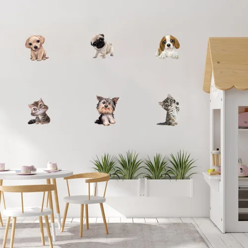 Miniatura 14 de Decalcomania - Calcomanías de pared de dinosaurio por P.D. Moreno, juego de 8 calcomanías para pared, calcomanías para decoración de dormitorio Dino