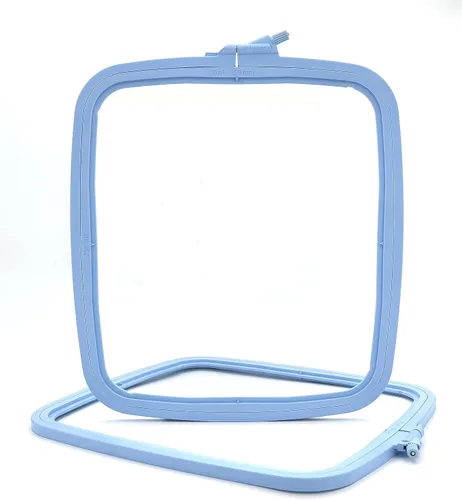 Miniatura 7 de Nurge 5 aros cuadrados grandes de plástico para bordar, aro de costura cruzada, aro de aguja perforadora, multicolor