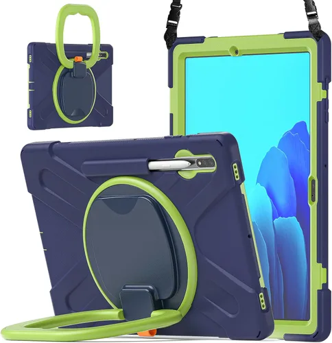 Miniatura 56 de 360 Rotation Case for Galaxy Tab ActivePro/Tab Active4 Pro/Active 5 Pro 10.1" Sturdy Cover Rotate Ring Stand Shoulder Carrying Strap Hand Strap