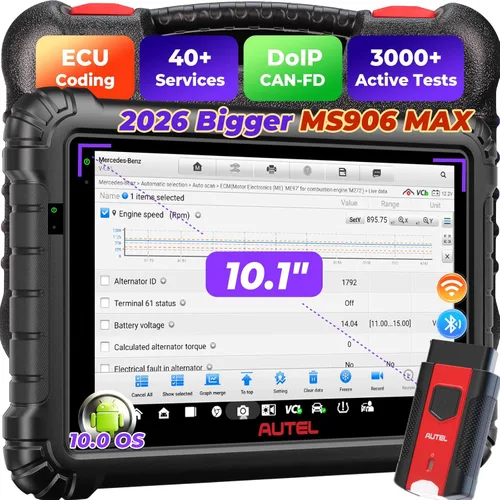 Autel MaxiSys MS906 MAX escáner, 2026 MS906MAX actualización de MS906 PRO MS906BT MP900BT MS908S, codificación ECU de nivel OE, más de 3000 pruebas