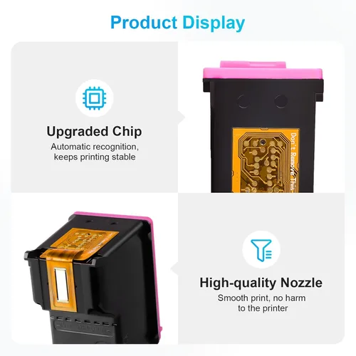 Miniatura 3 de Cartuchos de tinta remanufacturados de repuesto para impresora HP 65 XL HP 65 tinta HP65 65XL cartuchos de tinta color negro paquete combinado