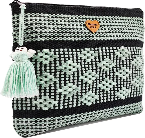 Miniatura 7 de Bolsas de maquillaje, Cosmetiquera Artesanal de Telar. Souvenir & Regalo Mexicano. Regalo Oaxaca. Bolsas hechas a mano de Oaxaca México.