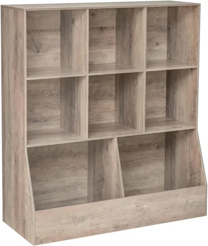 Miniatura 28 de DINZI LVJ Organizador de almacenamiento para juguetes, estantería para niños, gabinete de almacenamiento de juguetes de madera, estantería