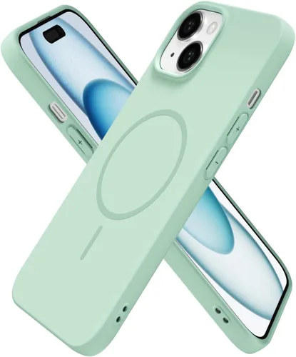 Miniatura 105 de oakxco Funda de silicona Mag Safe para iPhone 17 Pro Max, funda magnética delgada y fina compatible con carga inalámbrica MagSafe, bonita funda Negro