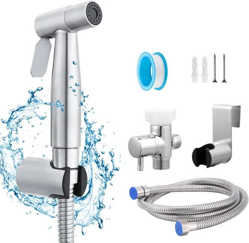 YA MI Aerosol multifuncional para bidé de mano, ducha de pañales de baño, rociador, manguera y accesorios, rociador de inodoro de mano con doble
