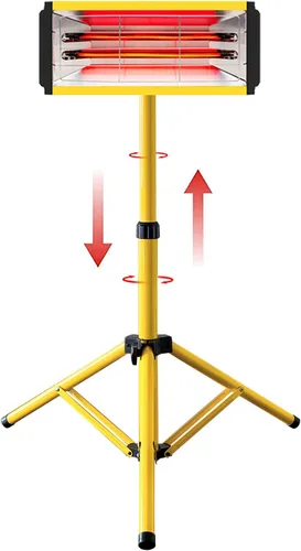 Miniatura 10 de Lámpara de curado de pintura infrarroja portátil de mano, 1000 W, 110 V, luz de calor de pintura infrarroja de onda corta con temporizador de 0 a 90