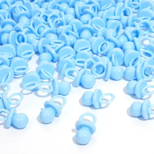 Miniatura 8 de 36 chupones de plástico para juego de baby shower, chupetes de baby shower de 2.75 pulgadas, chupetes azules para decoración de baby shower