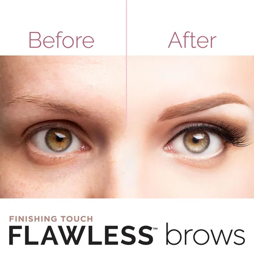 Miniatura 5 de Finishing Touch Flawless Brows - Depiladora de cejas eléctrica para mujer con luz LED para eliminación instantánea y sin dolor del vello facial Rosa