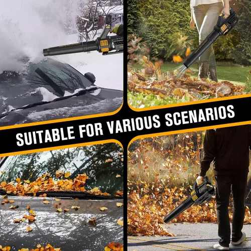 Miniatura 6 de HEINPRO Soplador de hojas inalámbrico compatible con batería Dewalt 20V Max 400CFM, soplador de hojas eléctrico inalámbrico, velocidad variable
