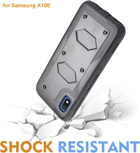 Miniatura 3 de Funda para Samsung Galaxy A10e, resistente, a prueba de golpes, pantalla integrada, protección de cuerpo completo, con clip giratorio para cinturón