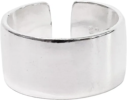 Miniatura 10 de Anillos de banda ancha de plata de ley 925 vintage hechos a mano para mujeres/hombres, anillo ajustable para el pulgar
