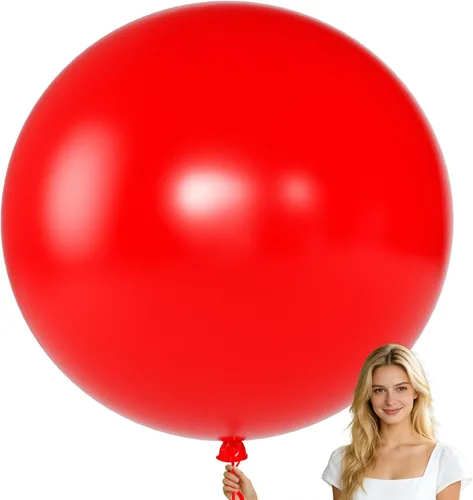 Miniatura 23 de KALOR Globos gigantes retro azul brumoso de 36 pulgadas, paquete de 6 globos de látex grandes redondos retro azul brumoso para aniversario