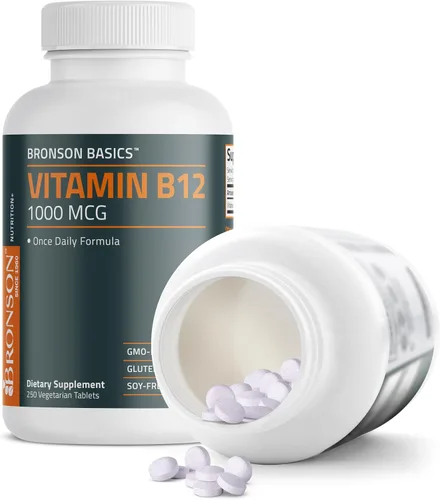 Miniatura 6 de Bronson Vitamina B12 1000mcg Fórmula una vez al día sin OMG, 250 tabletas vegetarianas
