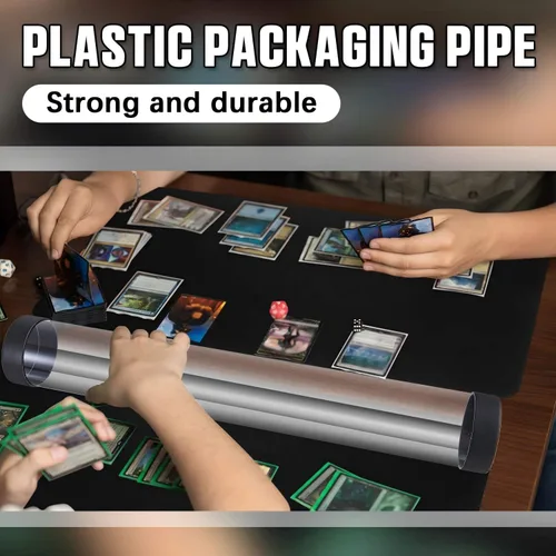 Miniatura 4 de Barydat 2 piezas Tubo de tapete redondo compatible con soportes de tapete de juego MTG, tubo de 41 cm para almacenamiento de cartas de juego, tubo