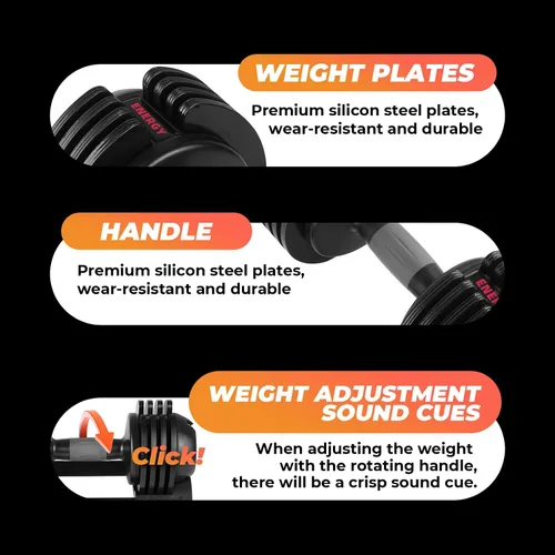 Miniatura 6 de Roinoim Adjustable Dumbbell Set