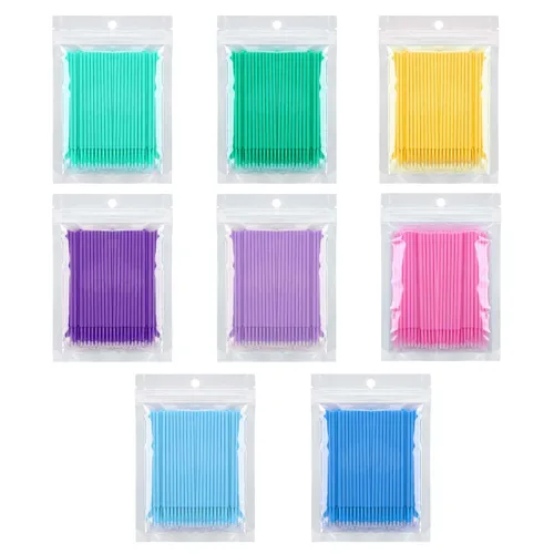 Miniatura 8 de Tbestmax 1000 piezas de microcepillos de cristal aplicadores desechables microwabs para extensiones de pestañas micro varitas Spoolie 5