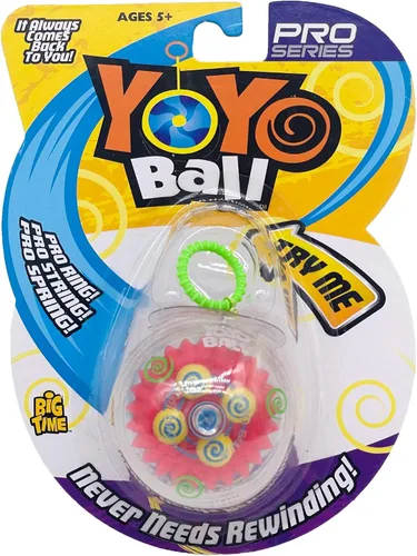 Miniatura 10 de Big Time Toys Yoyo Ball Yoyo de retorno automático, paquete de fiesta de 5, colores y patrones surtidos, nunca necesita rebobinar, nuevo giro