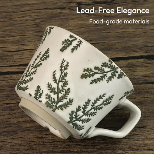 Miniatura 4 de Taza de Café de Cerámica, Taza de Té Única y Novedosa de 12 oz con Asa, Taza de Gres para Té Mocha Latte Cappuccino Espresso
