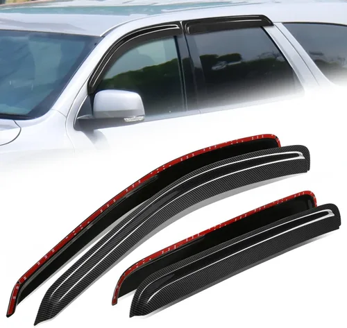 Miniatura 46 de Auto Dynasty 4 piezas viseras de ventana con patrón de fibra de carbono compatibles con Chrysler PT Cruiser 2001-2010, deflectores de ventana