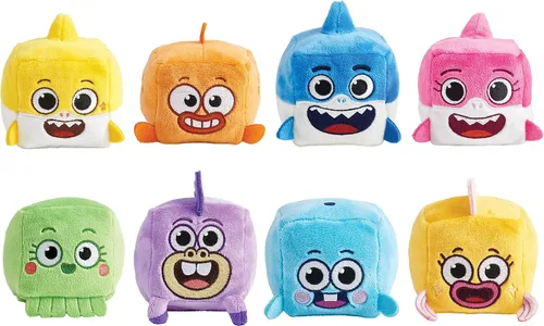 Miniatura 6 de Baby Shark's Big Show! Cubo de canción – Chucks Plushie con canción temática de Baby Shark – Bonitos animales de peluche para niños pequeños