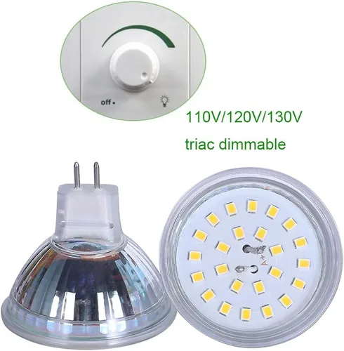 Miniatura 7 de mr16 120 V regulable 5 W blanco cálido 2700 K foco foco lámpara halógena 50 W reemplazo para foco de luz de seguimiento (120 V regulable 5 W 2700 K)