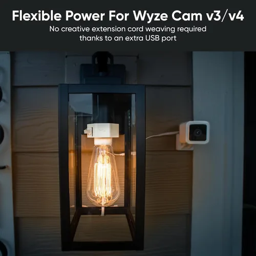 Miniatura 2 de Adaptador de Enchufe de Lámpara Wyze para Wyze Cam v3/v4 (Cámara Vendida por Separado)