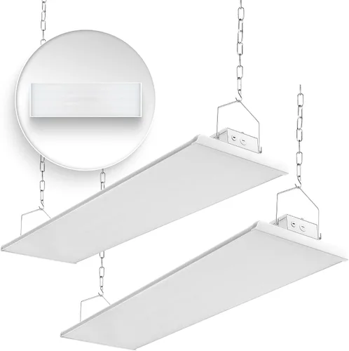 Miniatura 9 de Konlite - Luces de tienda LED lineales de 2 pies, 105W, 14,170 lm de techo de bahía para uso comercial e industrial, luces de tienda sin
