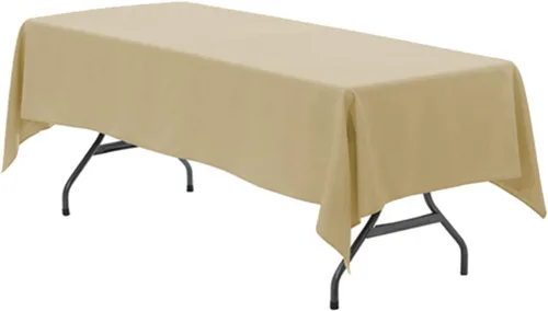 Miniatura 67 de Your Chair Covers - Mantel rectangular de poliéster de 90 x 132 pulgadas, color morado, mantel de boda sin costuras de alta calidad para mesas