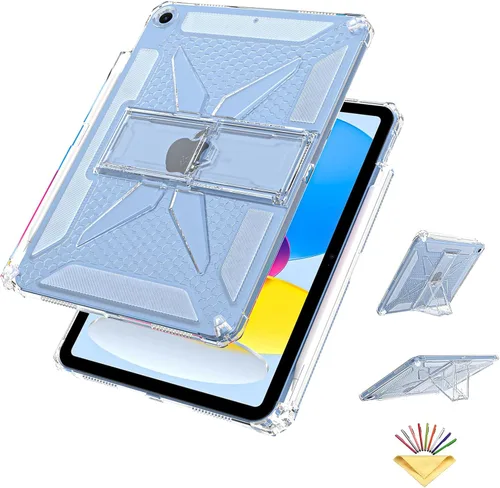 Miniatura 24 de Clear Stand Case for iPad Air 3 (Air 3rd Generation) 10.5 inch 2019 & iPad Pro 10.5 inch 2017 with Pencil Holder/Kickstand Soft TPU Back Silicone