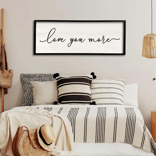 Miniatura 10 de Letrero de decoración de pared con texto en inglés «Give It To God And Go To Sleep», 32 x 12 pulgadas, para dormitorio principal sobre la cama