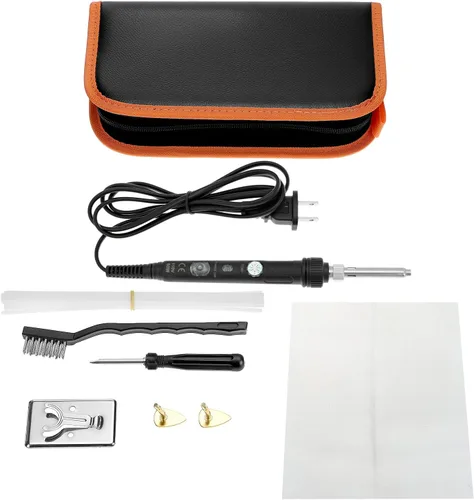 Miniatura 5 de QWORK Kit de soldadura de plástico para reparación de superficies - 80W, 110V, temperatura ajustable 392.0-896.0 °F con juego completo