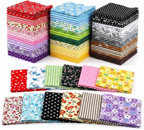 Miniatura 9 de Tatuo 150 piezas de tela de algodón africano de 4 × 4 pulgadas cuadrados de tela de acolchado no repetida Kente, cuadrados de cera africana Ankara