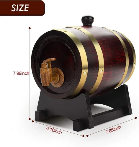 Miniatura 3 de Vino, madera de roble vintage dispensador de vino dispensador de whisky casero cubo de vino whisky para almacenar whisky cerveza vino bourbon