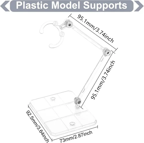 Miniatura 2 de FINGERINSPIRE 8 Pcs Action Figure Stand Assembly Action Figure Display Holder Base Doll Model Support Stand for 6 inch Action Figures or Effects