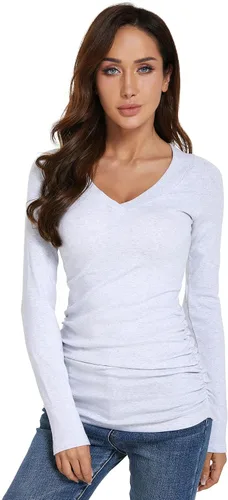 Miniatura 2 de AmélieBoutik Camiseta de manga larga raglán con cuello en V para mujer