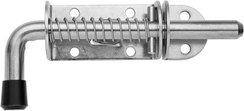 Miniatura 8 de JQK pasador de pestillo con resorte, perno de barril de acero inoxidable 304 engrosado de 2 mm para cerradura de puerta, acabado cepillado de 5 Negro