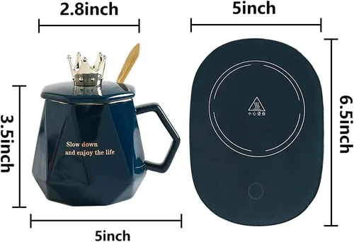 Miniatura 4 de Calentador de café para escritorio, con juego de tazas. Calentador de tazas, calentador de té, calentador eléctrico de bebidas, calentador