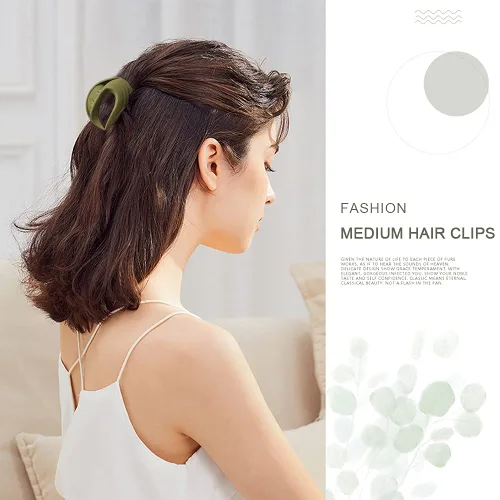 Miniatura 5 de Pinzas para cabello fino, mediano y grueso, pinzas de mandíbula de flores mate fuertes de 2.6 pulgadas para mujeres, niñas y niños, abrazaderas