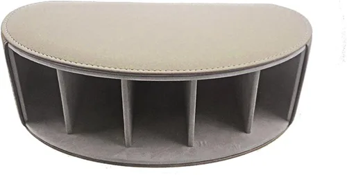 Miniatura 4 de Organizador de control remoto de piel con 5 compartimentos espaciosos