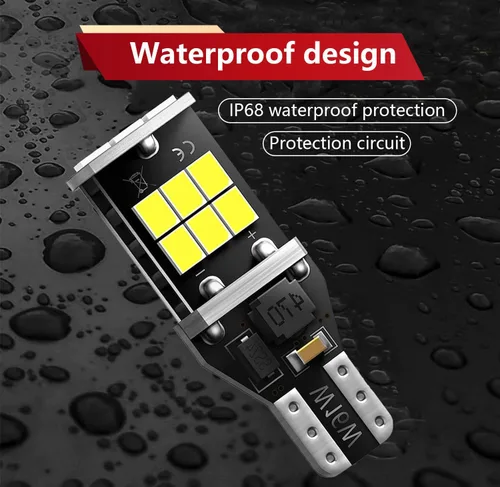 Miniatura 4 de UGSHY Paquete de 2 luces de iluminación para automóvil, luz inversa T15, bombillas de chip 3535 de decodificación de alta potencia, bombilla LED