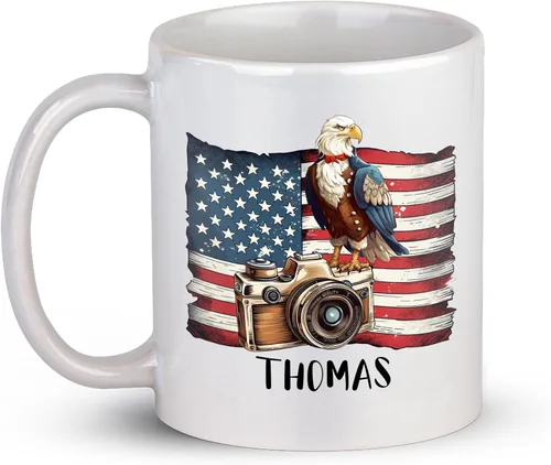 Miniatura 18 de Taza de café personalizada con nombre, taza de regalo personalizada para amantes de la fotografía, amigos, familia, taza de té blanca de 11 o 15