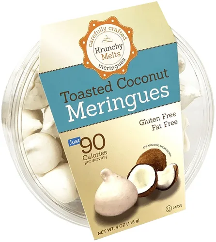 Miniatura 12 de Krunchy Melts Galletas originales de merengue Sabor vainilla de Halloween Solo 90 calorías por porción Sin grasa, sin gluten, sin lácteos