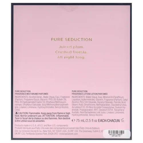 Miniatura 7 de Pure Seduction Set de Victorias Secret para mujer – Juego de 2 piezas de 2.5 oz Fragance Mist, 2.5oz Fragance Lotion
