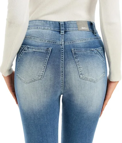 Miniatura 6 de MetHera Rolla - Jeans rectos y elásticos de tiro alto vintage para mujer
